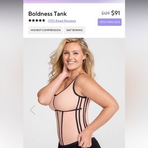 HoneyLove Boldness Tank NWT size medium or large Rose Tan